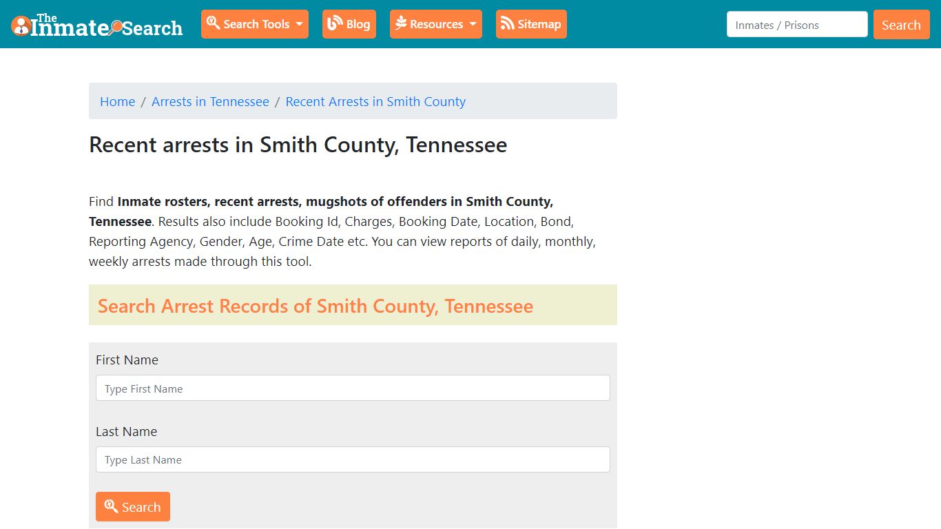 Recent arrests in Smith County, Tennessee | Mugshots, Rosters, Inmates ...